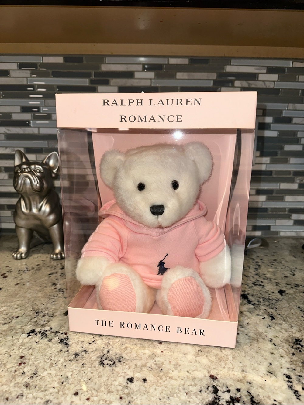 Ralph Lauren Pink Romance Bear Plush in Hoodie